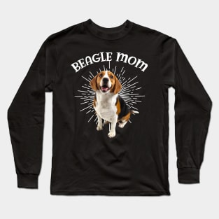 Womens beagle mom shirts for women mothers day gift Long Sleeve T-Shirt